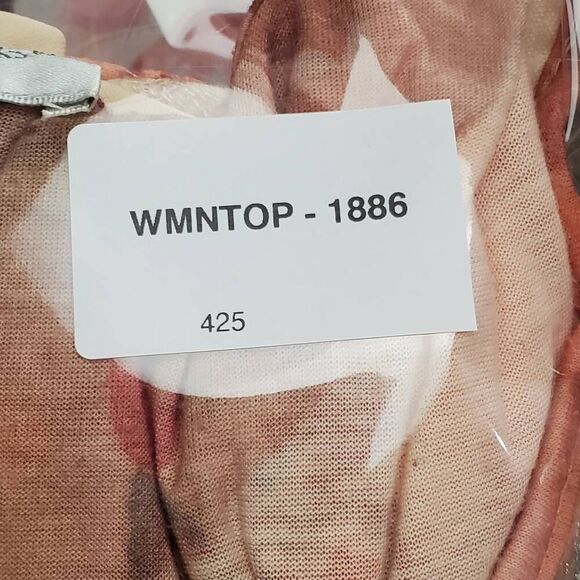 Christopher & Banks Large Peach Lace SS Blouse - Picture 7 of 7